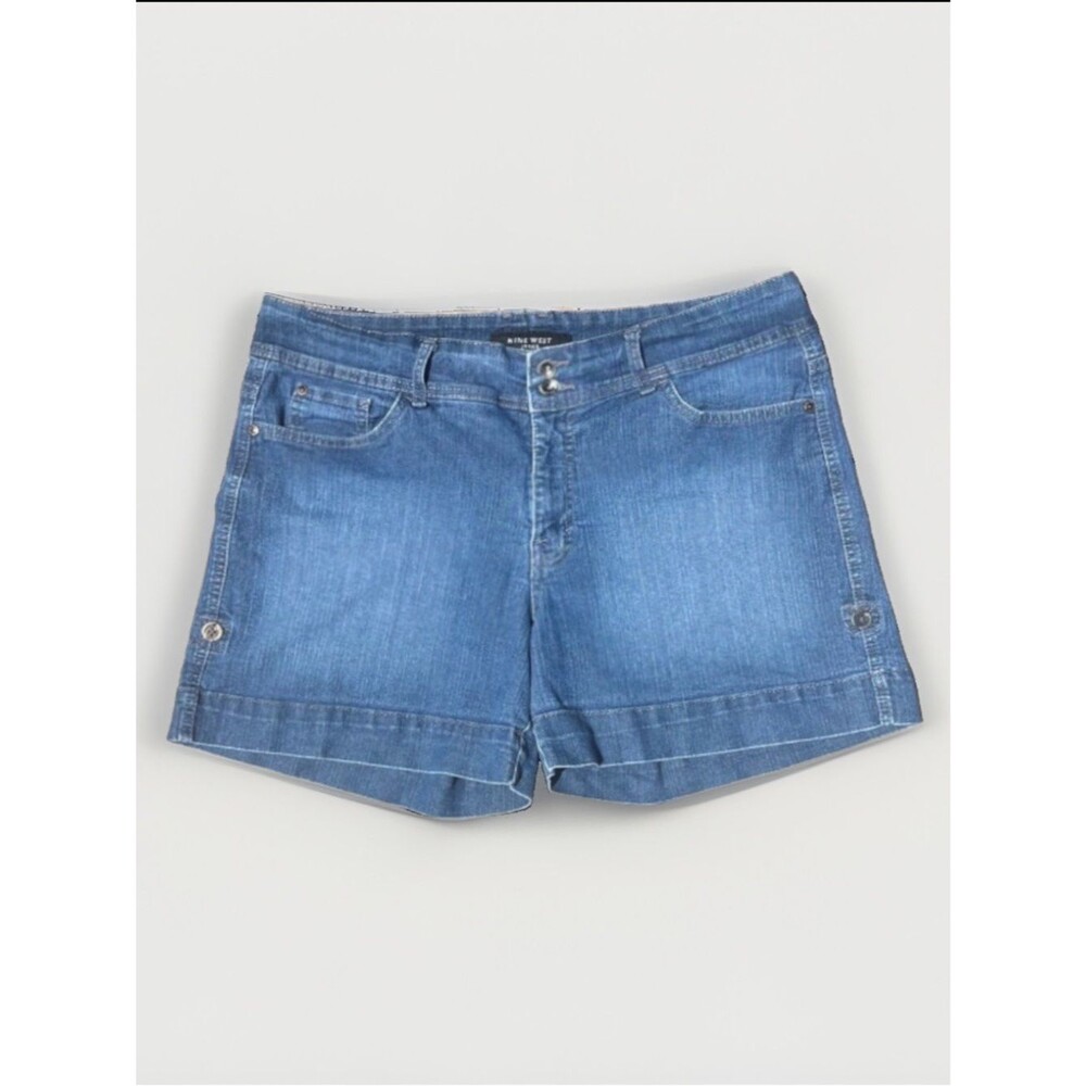 Nine West Jeans Denim Jean Shorts Medium Wash Blue SALE Size 16
